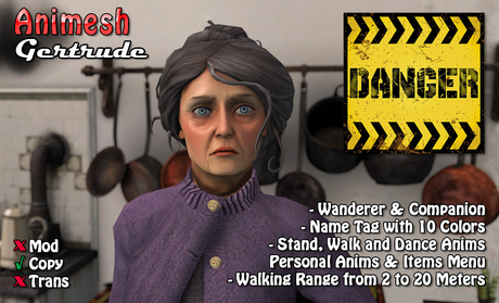Second Life Marketplace - ☢Danger☢ Animesh Gertrude - Dance Stand & Walk